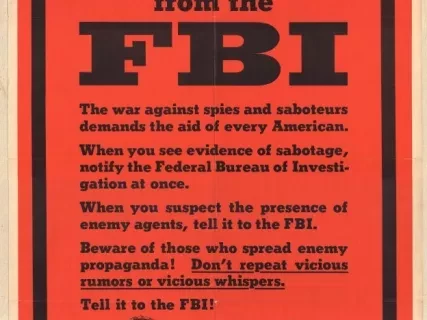 Poster - Warning from the FBI