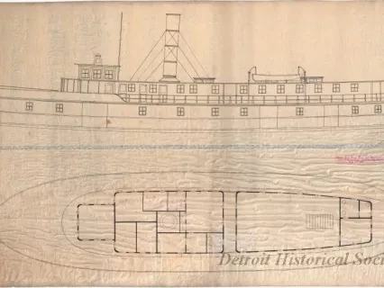 Drawing, Technical - Steam Railroad Ferry for Mackinaw and Point St. Ignace 
[SS Algomah]