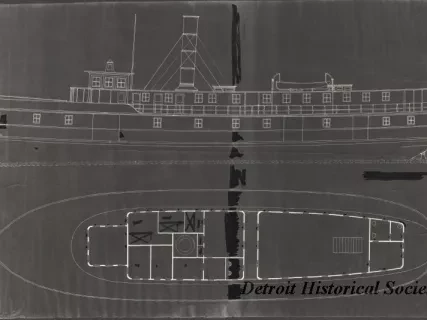Drawing, Technical - Steam Railroad Ferry for Mackinaw and Point St. Ignace 
[SS Algomah]