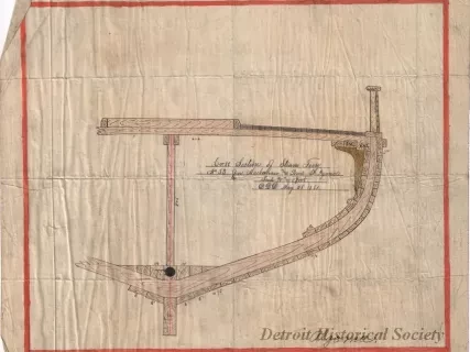 Drawing, Technical - Cross Section of Steam Ferry No. 53 for Mackinaw and Point St. Ignace
[SS Algomah]