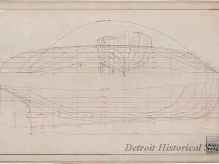 Drawing, Technical - Lines, 87' 6" Harbor Tug
(Hull No. 64)
