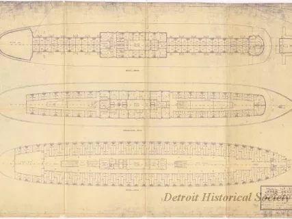 Blueprint - Hull No. 133,
Upper Decks Joiner Plans