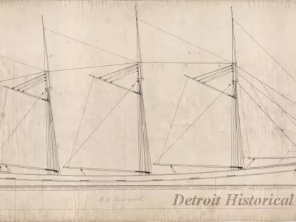 Drawing, Technical - Spar Draft No. 25
[Schooner H. A. Hawgood]