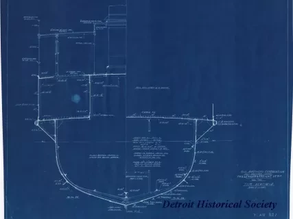Blueprint - Passenger & Freight Stmr.,
Hull #104, Type Sections
