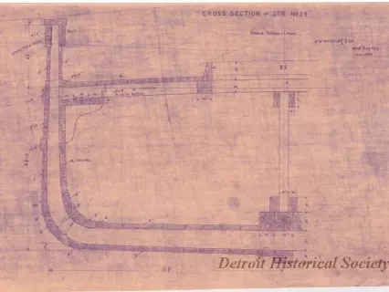 Blueprint - Cross Section of Str. No. 59