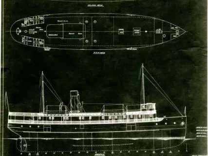 Drawing, Technical - Passenger & Freight Stmr.
[Hull #104]
