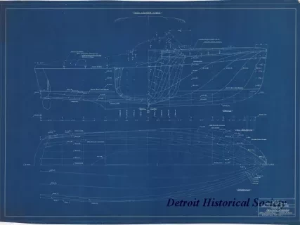 Blueprint - Lines - 25' 0" O.A. [Overall] Plastic Cruiser