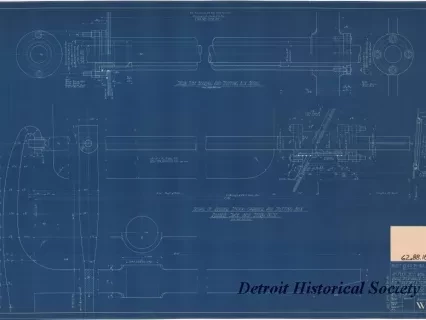 Blueprint - 40 Foot Steel Work Launch,
Rudder Stock - Carrier - Stuffing Box - Rudder Shoe & Stern Post