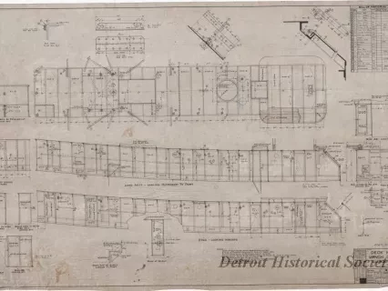 Drawing, Technical - Deck House & Winch Casing
[for trawler, Foam]