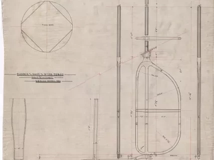 Drawing, Technical - Rudder and Shoes for Strs. 59 & 60