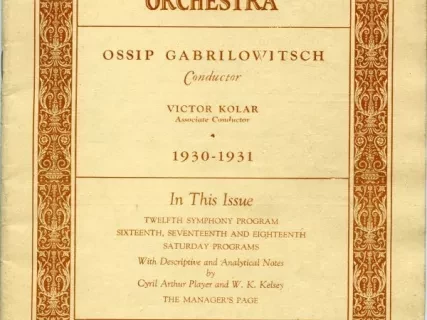 Program, Concert