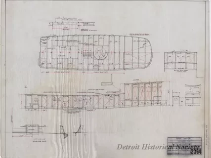 Drawing, Technical - Deck House, Harbor Tug, Alice Stafford