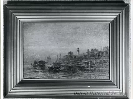 Print, Photographic - Boat Scene - Photo of Robert Hopkins painting 'Boat Scene'