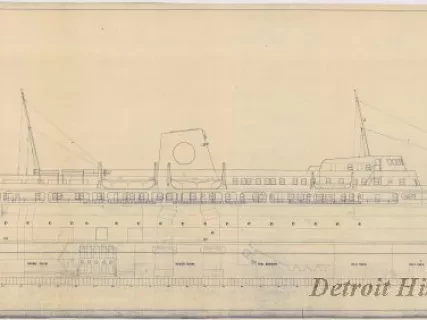 Blueprint - Outboard Profile
[Hull No. 311, SS City of Midland]