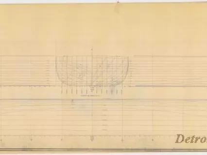Blueprint - Lines From Mold Loft Offsets
[Hull No. 311, SS City of Midland]