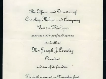 Announcement, Funeral