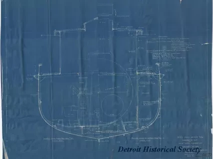 Blueprint - Steel Hull Screw Tug, Engineer, N.Y.,
for New York Harbor, N.Y.,
Midship Section