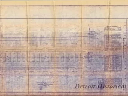 Blueprint - Steamer Eugene P. Thomas,
Outboard Profile & Capacity Plan