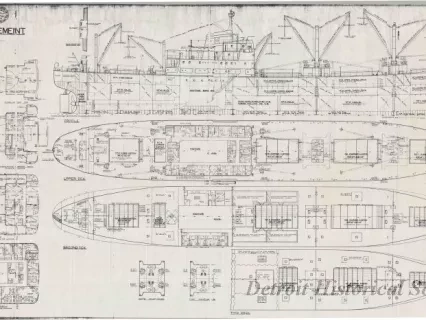 Photocopy - MV Montrose,
General Arrangement