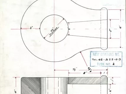 Drawing, Technical - Sketch of Casting for Spare Tiller,
Str. [Steamer] No. 66