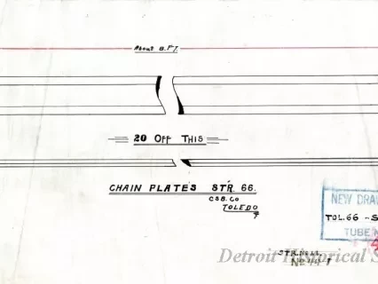 Drawing, Technical - Chain Plates, St'r. [Steamer] No. 66