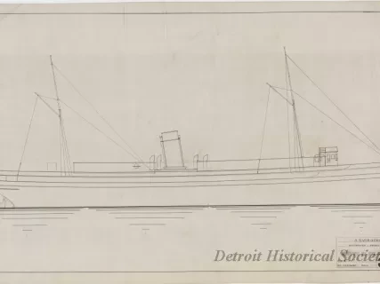 Drawing, Technical - S.S. Virginia,
Outboard Profile