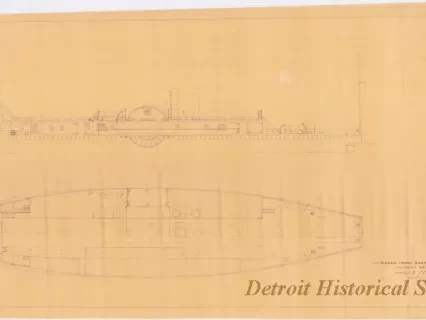 Blueprint - Grand Trunk Railway Company of Canada,
Great Western Division, Car Ferry Boat