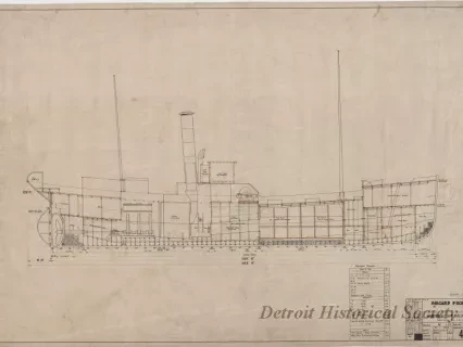 Drawing, Technical - Inboard Profile
[trawler, Spray]