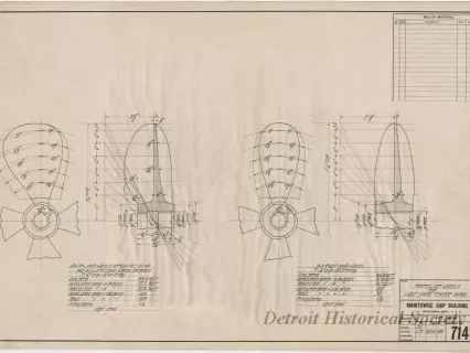 Drawing, Technical - Propeller Wheels for Light House Tender, Sumac