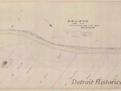 Map - D.M. & M.R.R. Land Plan,
Part of Private Claims at St. Ignace.