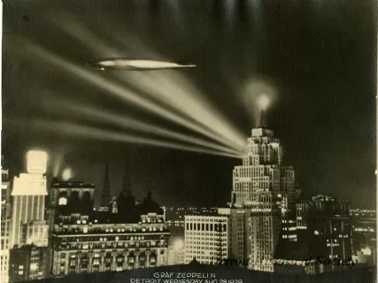 Print, Photographic - Graf Zeppelin, Detroit, Wednesday, Aug. 28, 1929