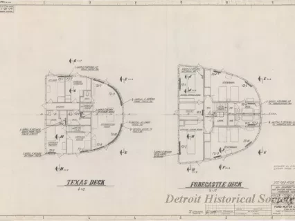 Drawing, Technical - MV Benson Ford,
Hot Water Heating System, Forward Quarters