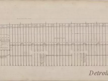 Drawing, Technical - Cabin Deck,
Beam and Plating Plan