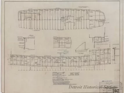 Drawing, Technical - Deck House for Fire Tug
[Hull No. 75]