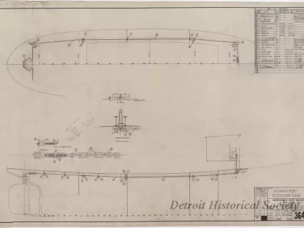 Drawing, Technical - Arrangement of Steering Gear
[Hull No. 75]
