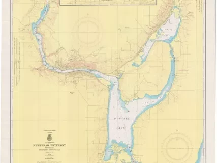 Chart, Navigational - Keweenaw Waterway, Michigan,
Including Torch Lake