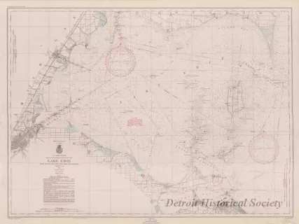 Chart, Navigational - Lake Erie,
West End of the Lake Including the Islands