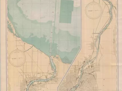 Chart, Navigational - Saginaw River, Michigan
