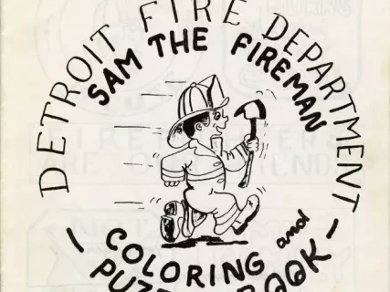 Book, Coloring - Detroit Fire Department Sam the Fireman Coloring and Puzzle Book