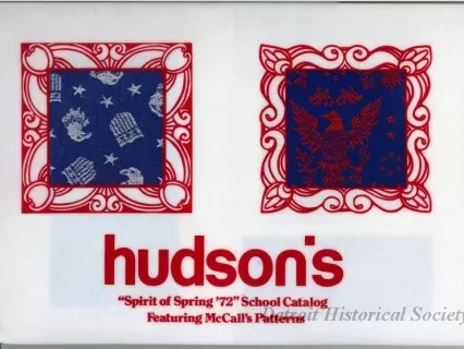 Catalog, Trade - hudson's "Spirit of Spring '72" School Catalog
Featuring McCall's Patterns