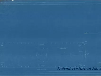 Blueprint - Proposed Aircraft Transport Vessel (with P-T Type Hull),
Hangar Deck Plan