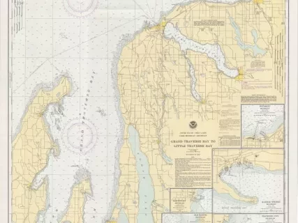 Chart, Navigational - Grand Traverse Bay to Little Traverse Bay