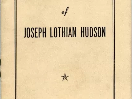 Booklet - A Biographical Sketch: Joseph Lothian Hudson