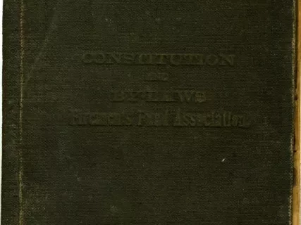 Constitution - Constitution and By-Laws, Firemen's Fund Association