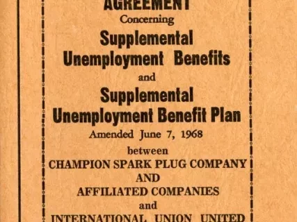 Agreement - Amended Pension Plan Agreement Dated June 7, 1968 and 1968 Supplemental Agreement Concerning Supplemental Unemployment Benefits and Supplemental Unemployment Benefit Plan Amended June 7, 1968 between Champion Spark Plug Company and Affiliated