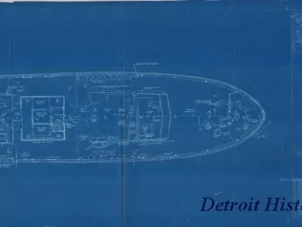 Blueprint - 63 Ft. Aircraft Rescue Boat - Mark 3, 
Deck Fittings Locations