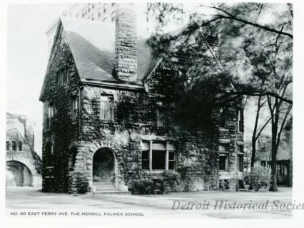 Postcard - No. 60 East Ferry Ave. The Merrill Palmer School