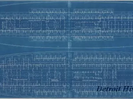 Blueprint - General Arrangement of Sprinkler System,
Gallery & Upper Decks