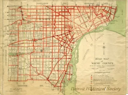 Map - Road Map of Wayne County