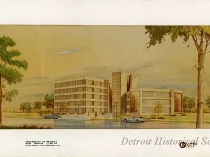 Drawing - University of Detroit New Dental Center, Detroit Medical Center, Professional Plaza